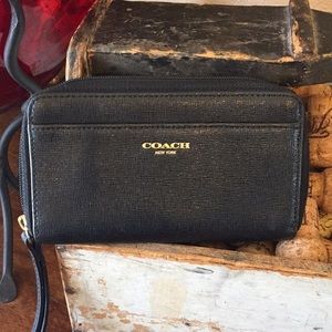 Coach slim small leather wristlet